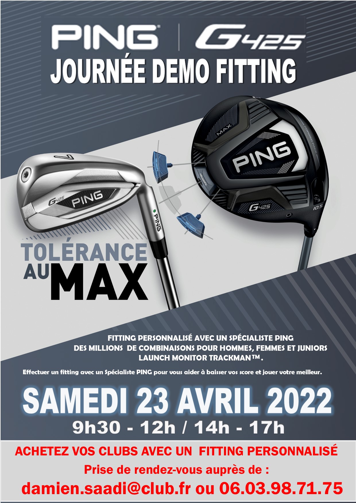 Affiche fitting ping du 23.04.2022